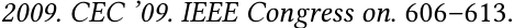 2009. CEC ’09. IEEE Congress on. 606–613.