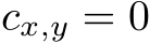 cx,y = 0