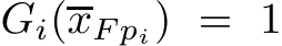  Gi(xF pi) = 1