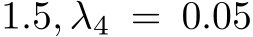 1.5, λ4 = 0.05