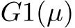  G1(µ)