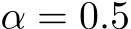  α = 0.5