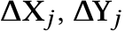  ∆Xj, ∆Yj