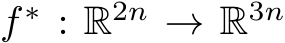  f ∗ : R2n → R3n