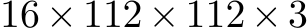  16×112×112×3