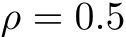  ρ = 0.5