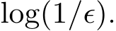  log(1/ϵ).