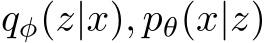  qφ(z|x), pθ(x|z)