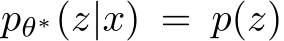 pθ∗(z|x) = p(z)