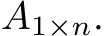  A1×n.