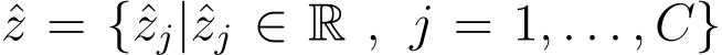 z = {ˆzj|ˆzj ∈ R , j = 1, . . . , C}