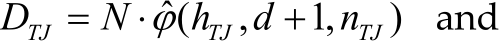 ˆ( , 1, )TJ TJ TJD N h d n   and