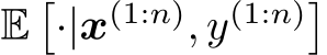  E�·|x(1:n), y(1:n)�