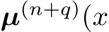  µ(n+q)(x