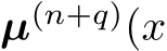  µ(n+q)(x