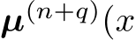 µ(n+q)(x