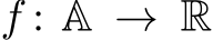  f : A → R