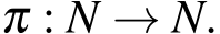  π : N → N.