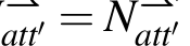 ⇀⇀⇀att′ = N⇀⇀⇀′′′att′