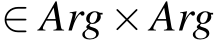  ∈ Arg×Arg
