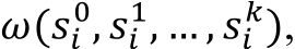 𝜔(𝑠"D, 𝑠"&, … , 𝑠".)