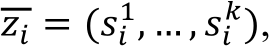 𝑧" = (𝑠"&, … , 𝑠".)