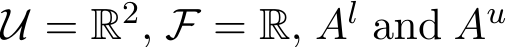  U = R2, F = R, Al and Au 