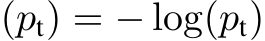 (pt) = − log(pt)