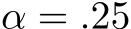  α = .25