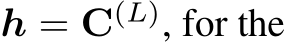  h = C(L), for the