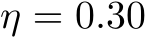  η = 0.30