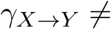 γX→Y ̸=