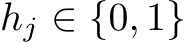  hj ∈ {0, 1}