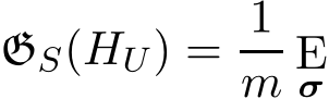 GS(HU) = 1m Eσ