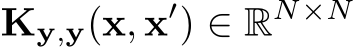  Ky,y(x, x′) ∈ RN×N