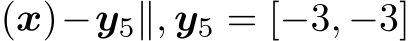 (x)−y5∥, y5 = [−3, −3]