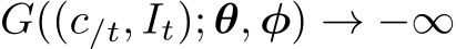  G((c/t, It); θ, φ) → −∞