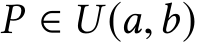  P ∈ U (a,b)