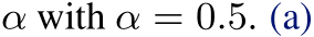 α with α = 0.5. (a)