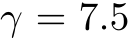  γ = 7.5