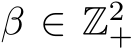  β ∈ Z2+