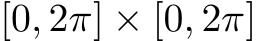 [0, 2π] × [0, 2π]