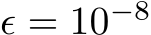  ϵ = 10−8