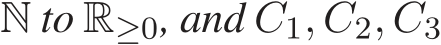  N to R≥0, and C1, C2, C3