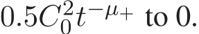 0.5C20t−µ+ to 0.