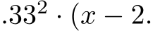 .332 · (x − 2.