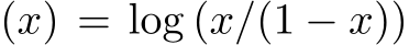 (x) = log (x/(1 − x))