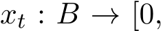 xt : B → [0,