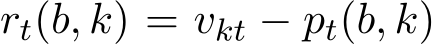  rt(b, k) = vkt − pt(b, k)