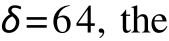 δ=64, the